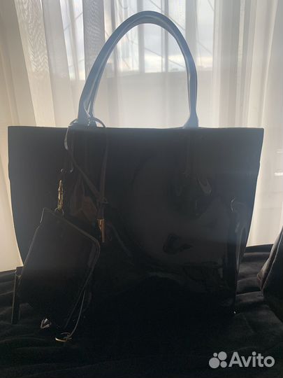 Сумка натуральная кожа лак