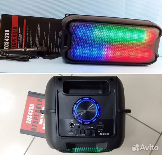Портативная колонка с Диско Подсветкой +Караоке