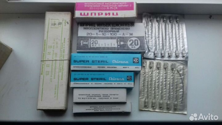 Шприц стеклянный многоразовый