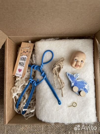 Ватные игрушки на елку, набор « Я сама«