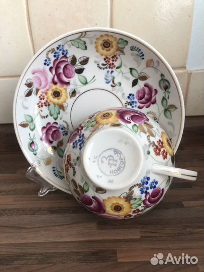 Чайная пара из сервиза «Розы»