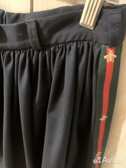 Юбка женская темно-синяя gucci шерстяная