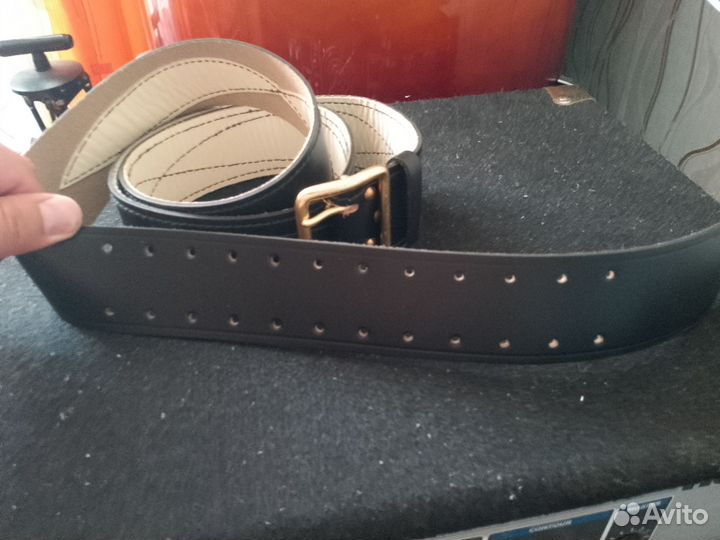 Ремень армейский кожаный