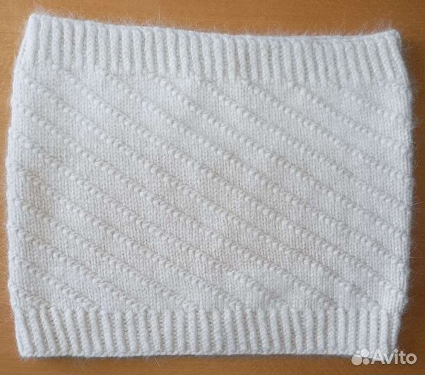 Комплект шапка, снуд и варежки из пуха норки