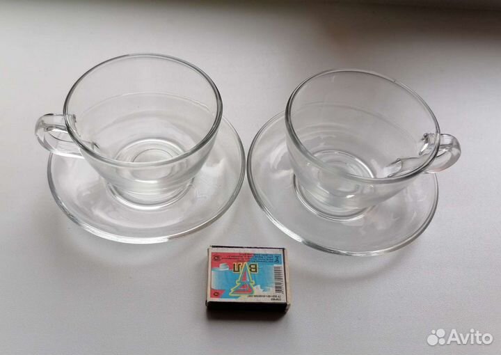 Чайные пары (две) из стекла