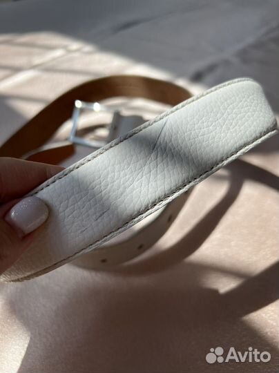 Ремень из кожи крокодила Lavorato A Mano Италия