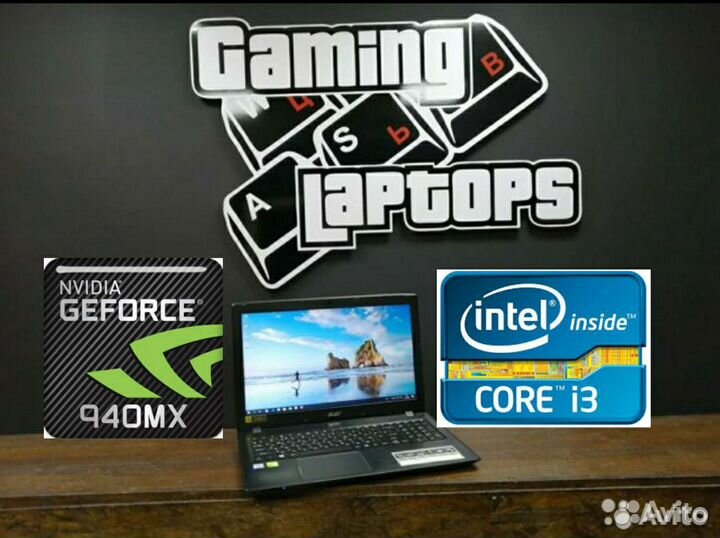 Мощный ноутбук для учебы и игр i3/gf940mx/8GB/SSD+