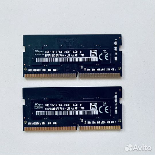 Hynix 4 гб (2шт) HMA851S6AFR6N sodimm