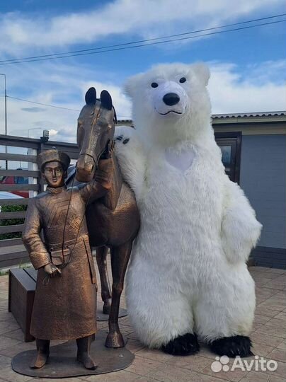 Ростовые куклы Белый Мишка на праздник Аниматор