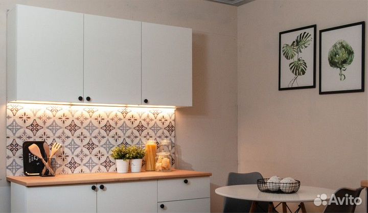 Кухонный гарнитур Ева 1,5м Белый (дуб бунратти)