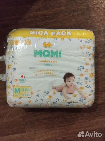 Подгузники-трусики Momi (6-11 кг) 88 штук
