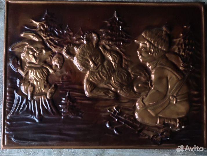 Панно чеканка мечта охотника