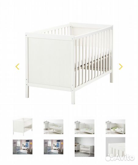 Детская кровать IKEA, пеленальный стол