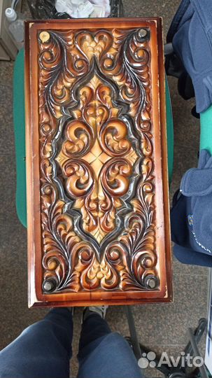 Нарды резные с бульдогом