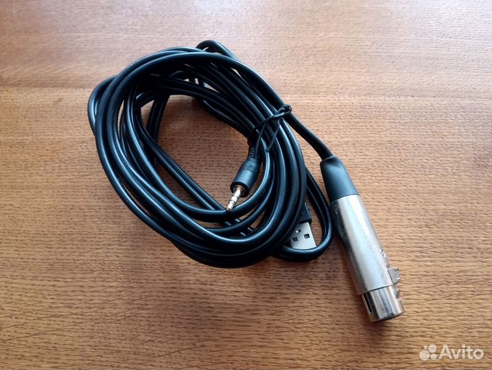 Двойной кабель для микрофона MK F100(USB + 3,5 мм)