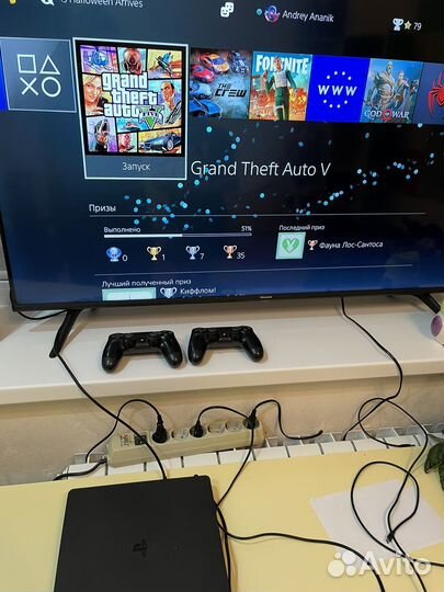 Игровая приставка ps4 slim 1tb