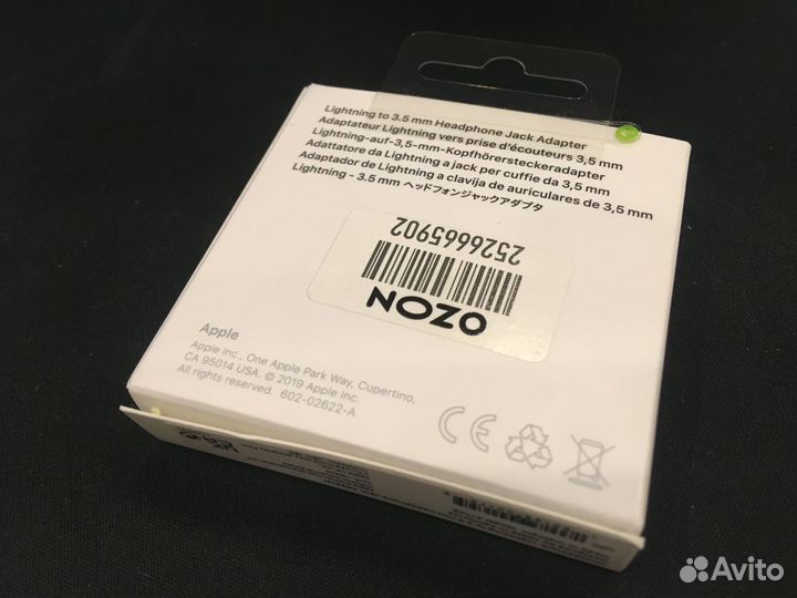 Переходник адаптер Apple lightning 3.5 jack