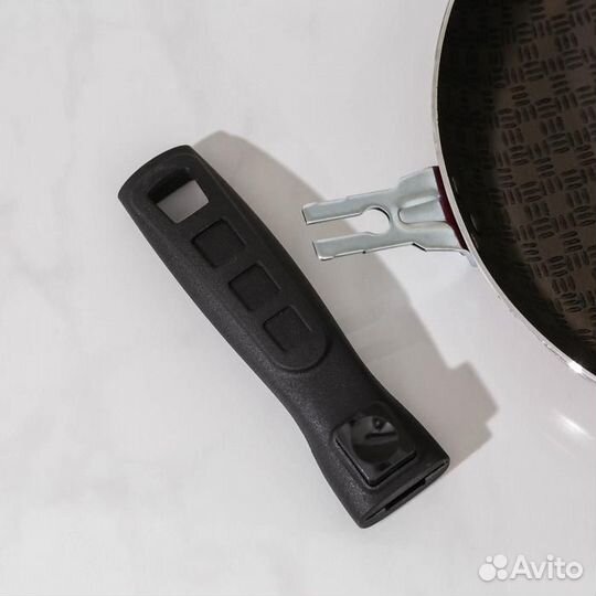 Сковорода 'Альфа', d22 см, съёмная ручка, стеклянн