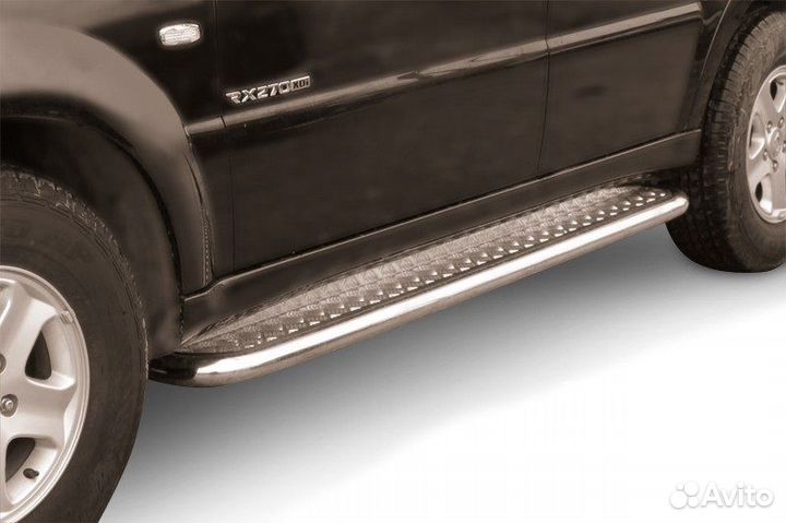 Защита порогов SsangYong rexton (2010)