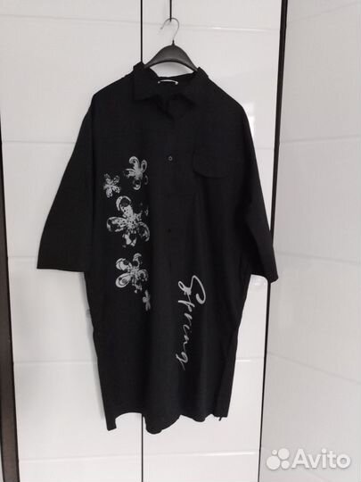 Платье рубашка большой размер