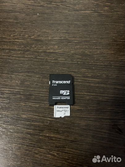 Карта памяти MicroSD 64gb Transcend Adapter