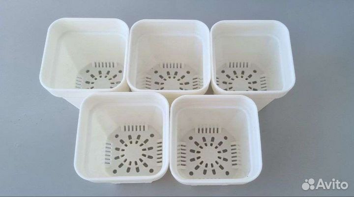 Квадратные горшки для суккулентов, 5 размеров