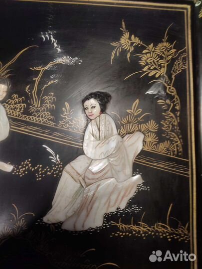 Китайское панно с перламутром