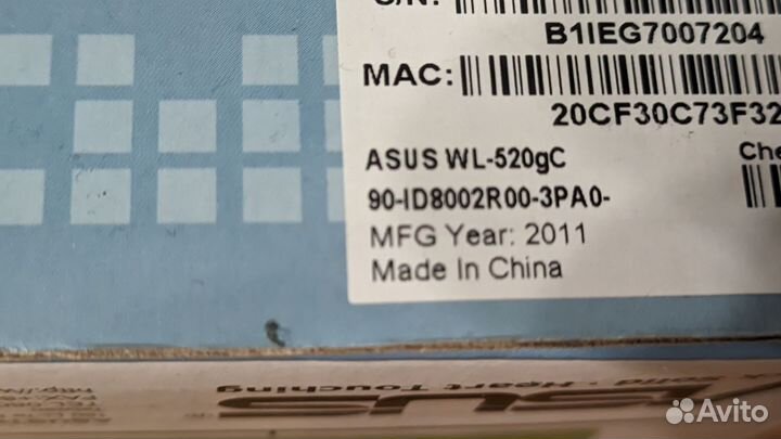 Роутер Asus WL-520GC с блоком питания