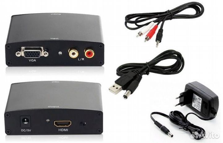 VGA-hdmi конвертер питание от USB и 220В