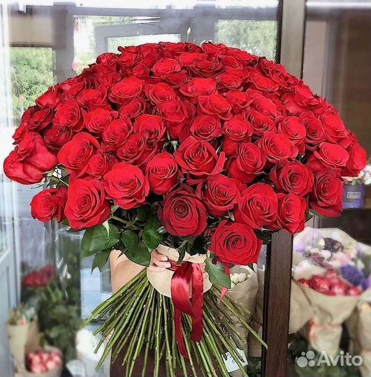 Высокие розы Доставка цветов