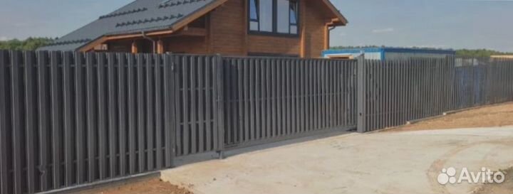 Откатные ворота с монтажом 5,1*2