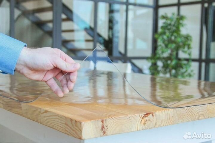 Мягкое гибкое стекло на стол / Прозрачная скатерть