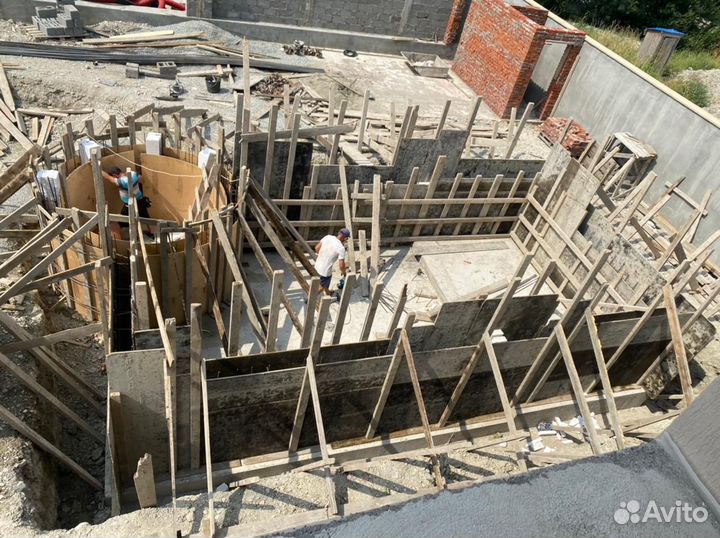 Монолитные работы, Фундамент, лестницы
