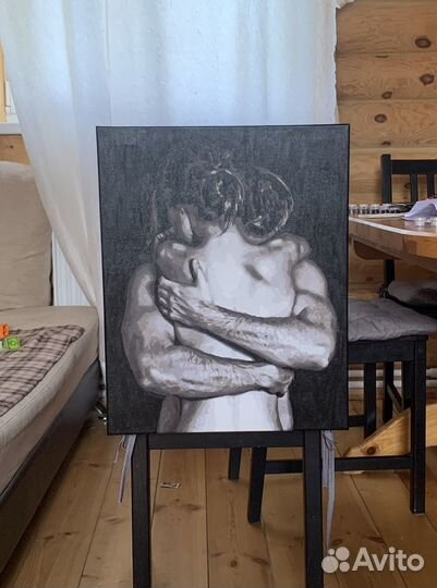 Картина «Объятия» холст акрил