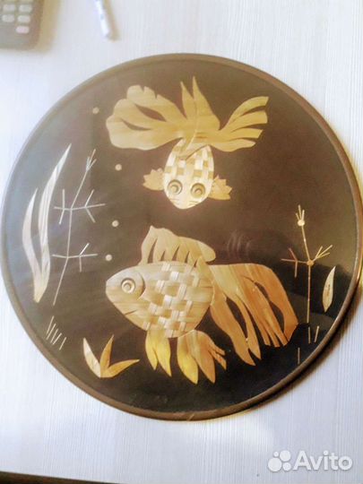 Панно из соломки СССР 1978год