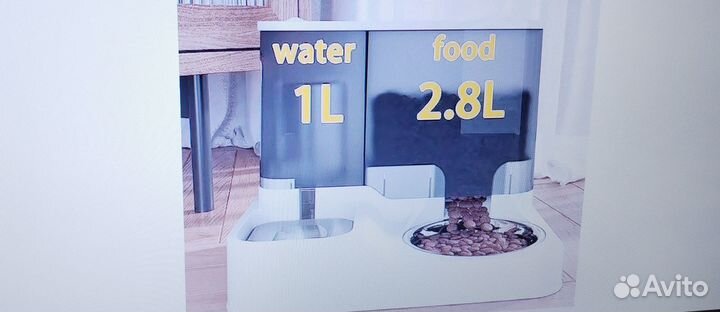 Автокормушка + поилка для кошек и собак (двойная)