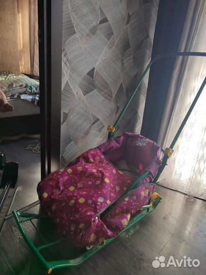 Детские санки на колесах бу