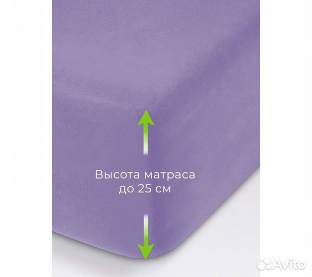 Простынь GoodNight Трикотаж 140х200х20 Лаванда на