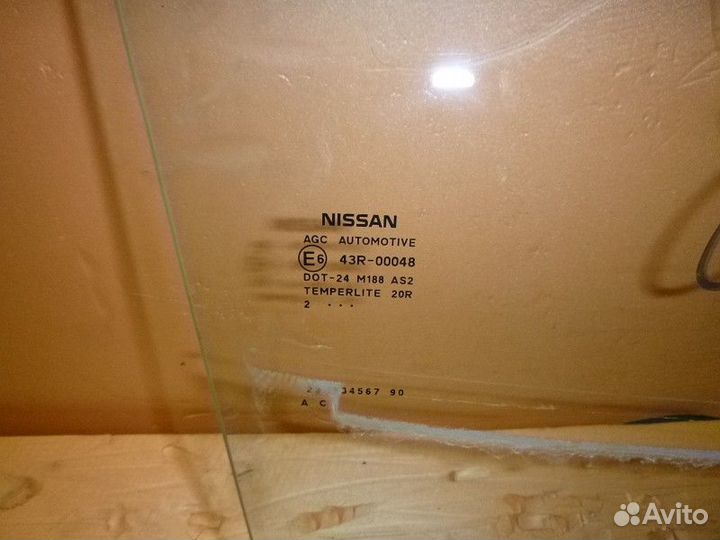 Стекло двери задней правой nissan juke (F15) 2011