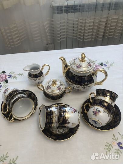 Сервиз полевой цветок кобальт