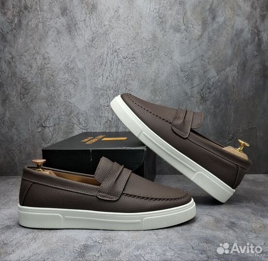 Туфли лоферы мужские, мокасин весна