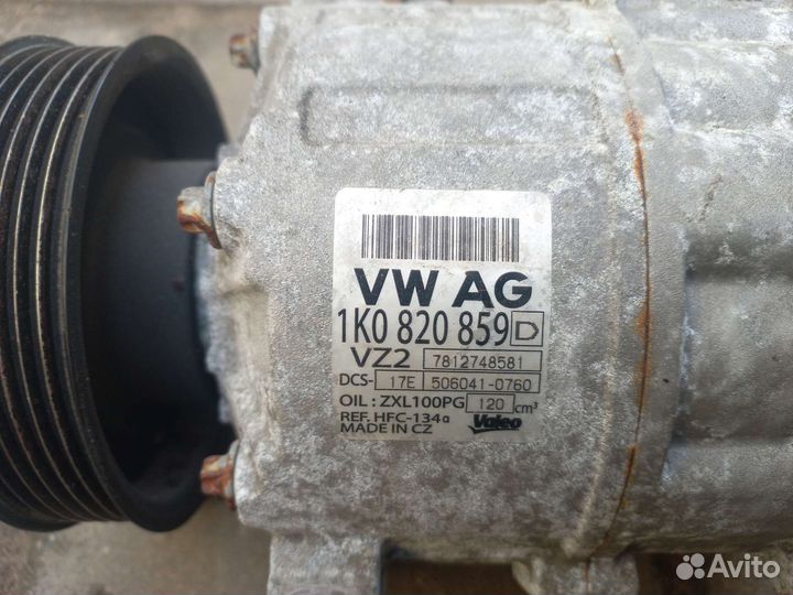 Компрессор кондиционера Фольксваген Пассат Б6