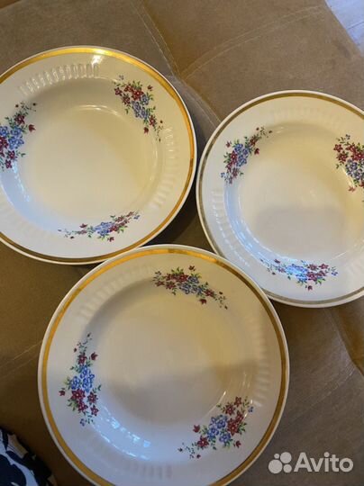 Тарелки новые,Соусник дулево 70- е годы