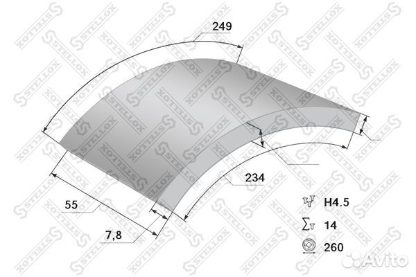 85-01132-SX накладки торм. с заклепками STD (2