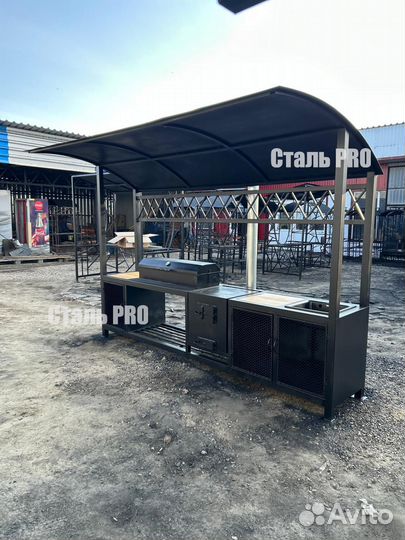 Мангал с крышей