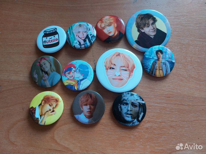 Значки kpop/аниме/skam/Lil peep