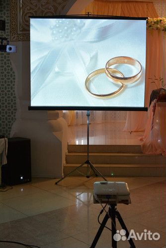 Аренда проектора с экраном, флипчарт, презентер