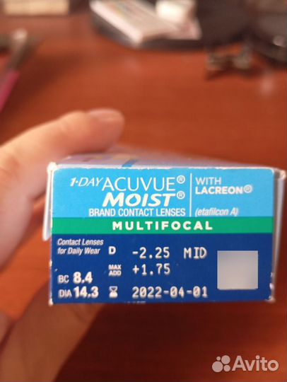 Линзы acuvue moist 1 DAY