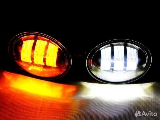 Туманки Веста Гранта фл LED 2 режима Новые