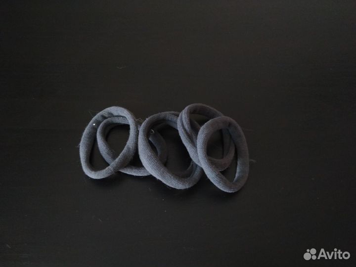 Резинки для волос 5 шт серые